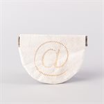 Portemonnaie en tyvek, modèle @, blanc et or Portemonnaie en tyvek, modèle @, blanc et or