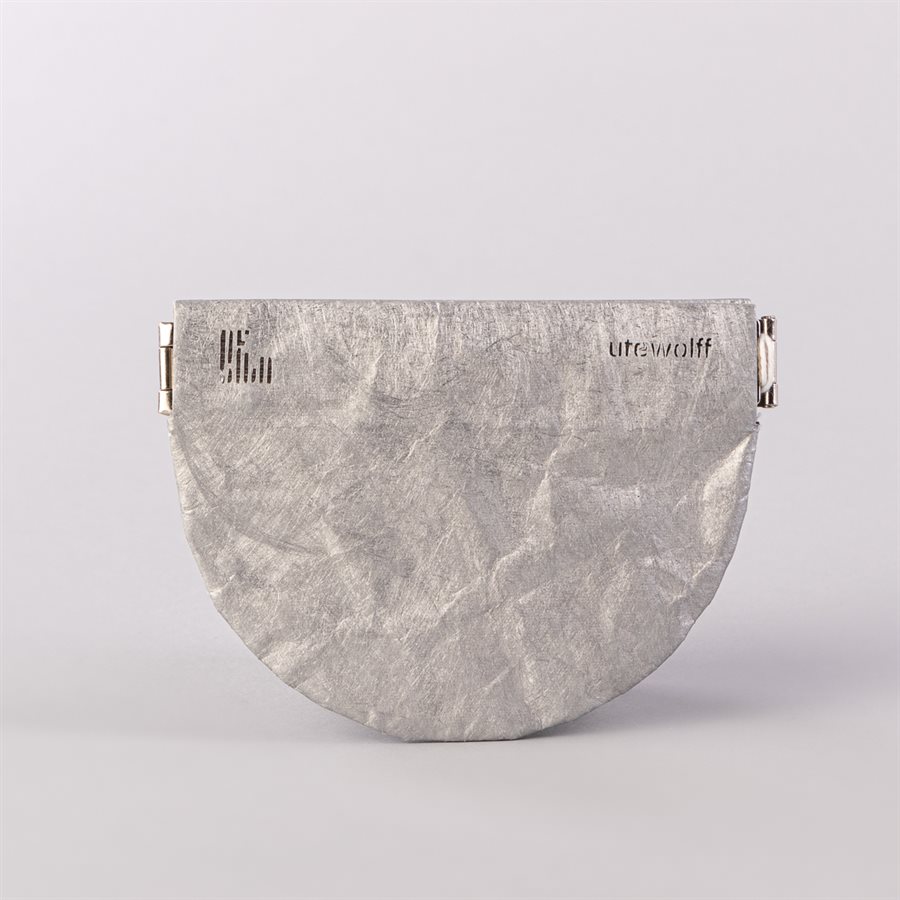 Portemonnaie en tyvek, modèle bijoux, argent et gris Portemonnaie en tyvek, modèle bijoux, argent et gris