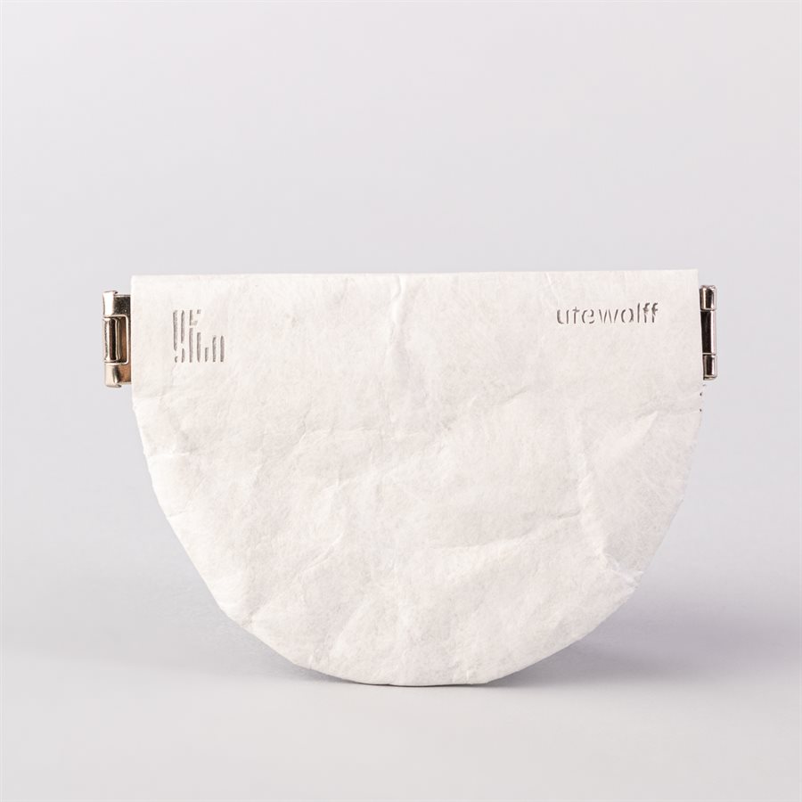Portemonnaie en tyvek, modèle diamant, blanc et gris Portemonnaie en tyvek, modèle diamant, blanc et gris