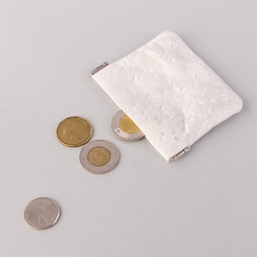 Portemonnaie en tyvek, modèle flocon, blanc Portemonnaie en tyvek, modèle flocon, blanc