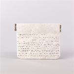 Tyvek wallet, half-moon model, white and silver Tyvek wallet, half-moon model, white and silver