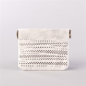 Tyvek wallet, dotted model, white and gray