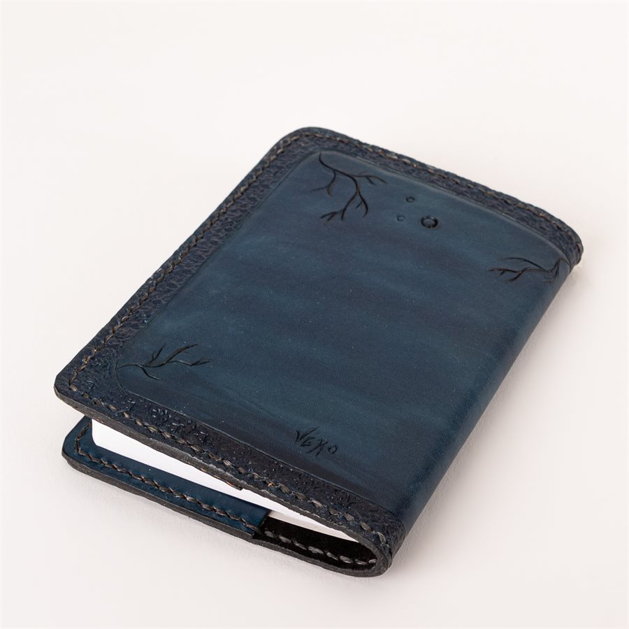 Couvre-carnet, modèle tortue bleue Couvre-carnet, modèle tortue bleue